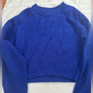 H&M Divided Royal Blue Crew Neck Sweater